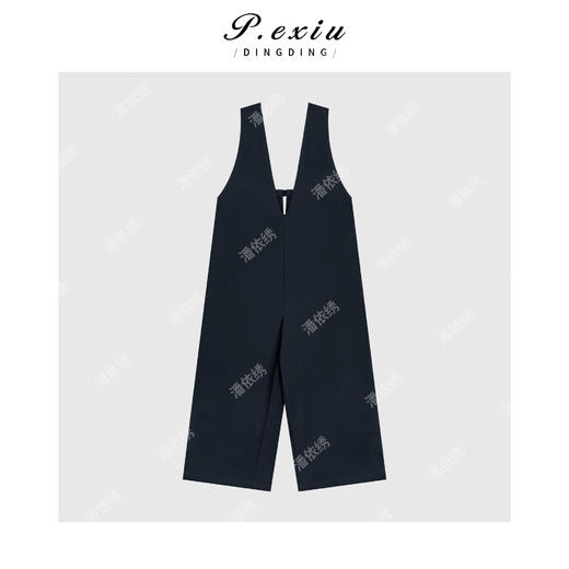 04-3潘依绣丁丁宠粉【海风微微】人丝设计款V领廓形背带连体裤M8639 商品图1