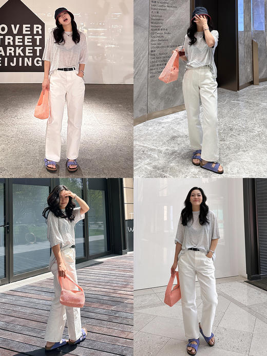 HIDEMI皮肤衣系列新款凉感超薄清透圆领宽松慵懒短袖面膜t恤 骑士蓝/自然白/浅花灰/锡器灰/黑色 商品图2