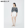 NEELLY纳俪商场同款夏季新款高腰显瘦百搭阔腿短裤女休闲宽松百搭N25054H04619 商品缩略图0