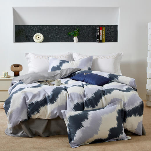 利路米特惠款全棉印花四件套 四季可用浅唱青春 商品图0