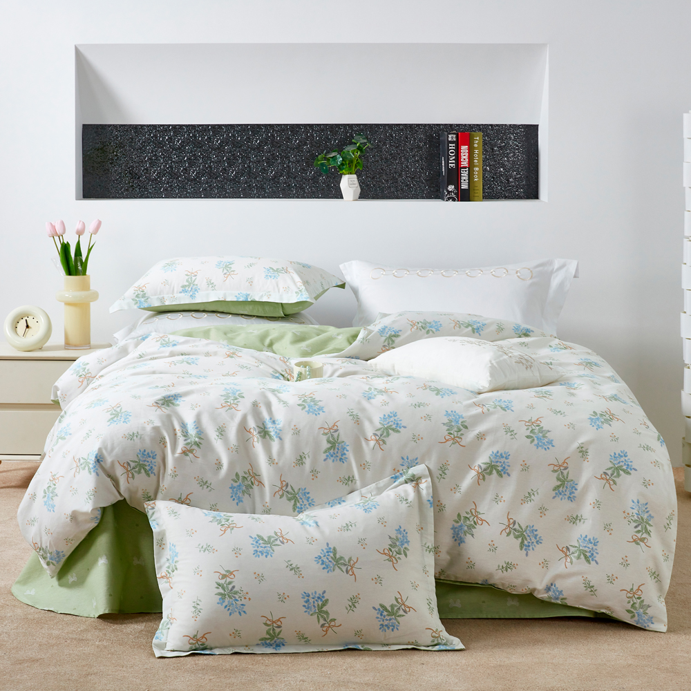 利路米特惠款全棉印花四件套 四季可用芊芊花语