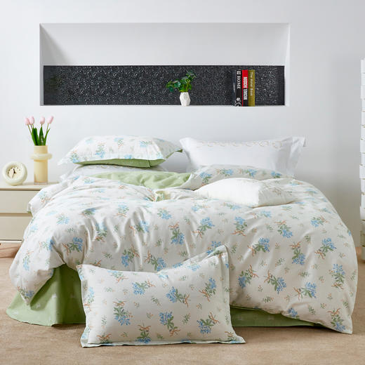 利路米特惠款全棉印花四件套 四季可用芊芊花语 商品图0