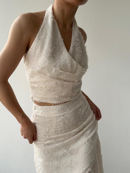 SIJIA｜蕾丝流苏挂脖上衣 [ 白SS2551 ] 商品图10