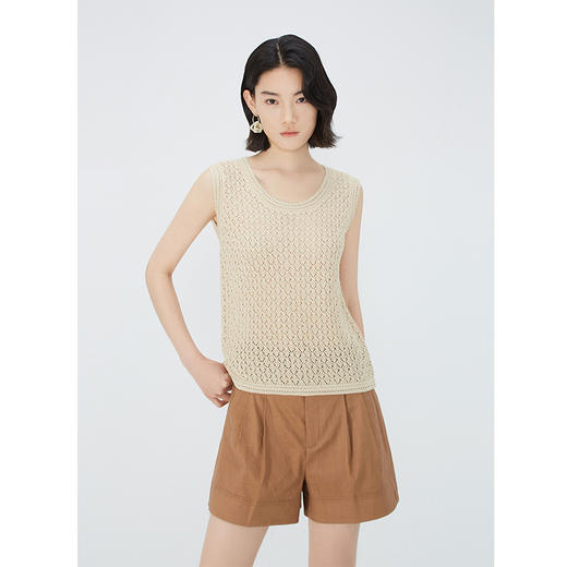 NEELLY纳俪商场同款夏季新款休闲宽松短裤女百搭简约透气休闲裤N25054H04607 商品图2