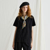 谜底T恤短袖女2025夏新品休闲日常激光镂空宽松弹力上衣252MT0637 商品缩略图0