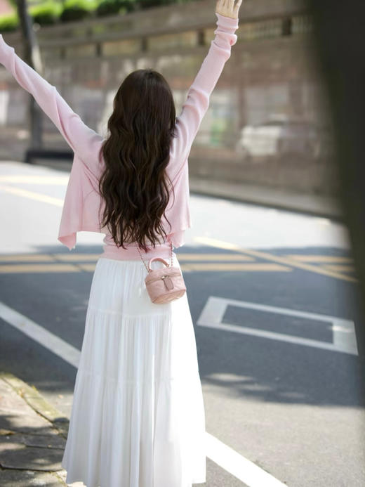 【百图lulu定制】【白茶半裙】高腰显瘦A字 清新白裙 不易皱 小个子常规版可选 商品图6