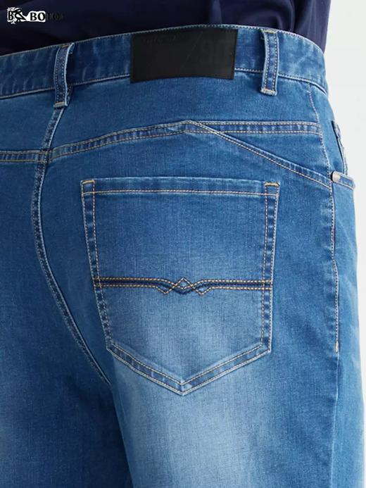 【冬暖夏凉弹力】波顿男士春夏季合身直筒透气百搭 牛仔长裤ME801322 商品图5