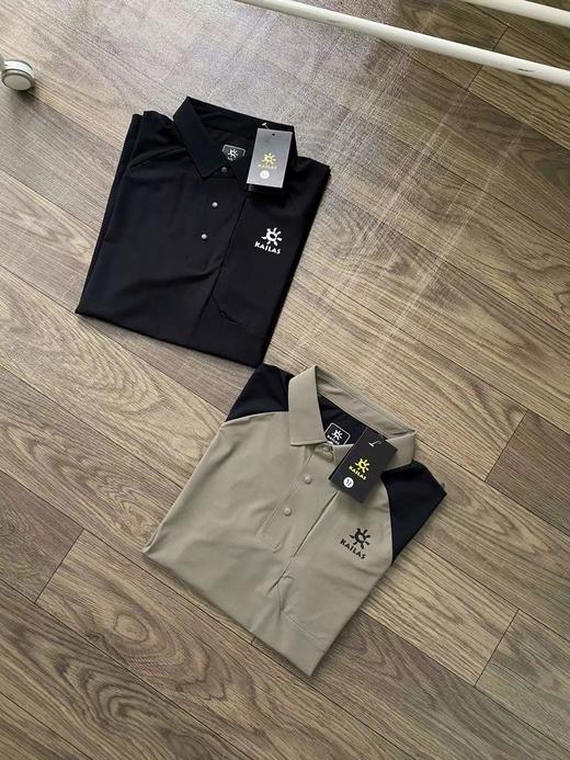 D042403夏季冰丝弹力格凉感立体剪裁polo短袖 商品图2