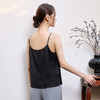 玳莎重磅真丝吊带2025粘夏季新款简约时尚100%桑蚕丝V领提花背心  FB31005 商品缩略图2