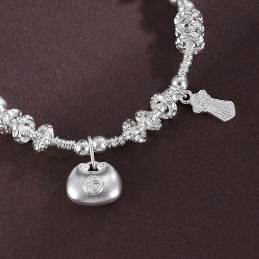 子佩集S925银【福灵妙韵】手链【SL00996】纯银钱串腰缠万贯盘缠盘缠2504 商品图3