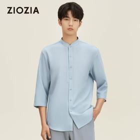 4F【ZIOZIA】小立领透气七分袖休闲衬衫