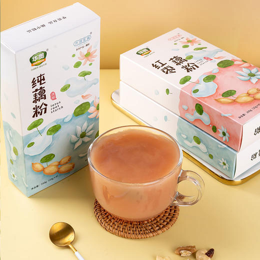 荆州洪湖 华贵 洪湖藕粉组合（纯藕粉+红枣藕粉）160g+200g 商品图0