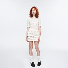 Herlian2025年春夏新品木耳边设计针织半袖