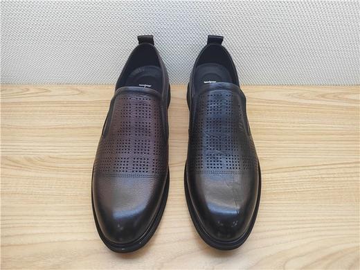 豪行夏款正品纯皮商务休闲舒适低跟冲孔透气男凉鞋13274836 商品图4