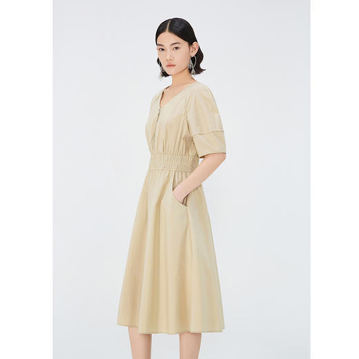 NEELLY纳俪商场同款夏季新款法式温柔气质连衣裙女V领收腰长裙N25054Y04649 商品图2