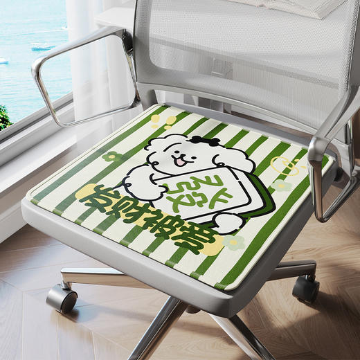 冰丝坐垫夏季办公室久坐椅子垫夏天冰凉座垫卡通冰垫透气垫凉席垫 商品图9