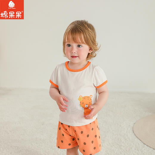 棉果果夏季女童家居防蚊5A抗菌套头套装M221302225241 商品图0