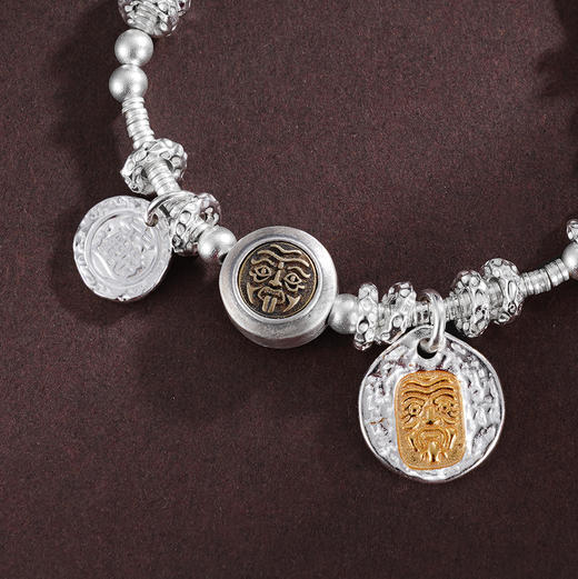 子佩集S925银【神女之护】手链【SL01026】纯银镀金女神钱串腰缠万贯盘缠盘缠2504 商品图4