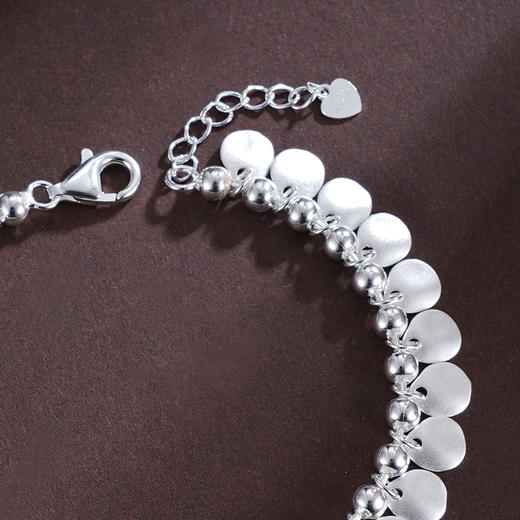 子佩集S925银【清波荡漾】手链【SL819】纯银磨砂圆片2504 商品图7