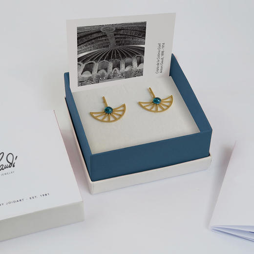 北京仓｜Joidart-CRIPTA-蓝绿色 扇形 Murano玻璃 耳环［西班牙设计师］ 商品图4