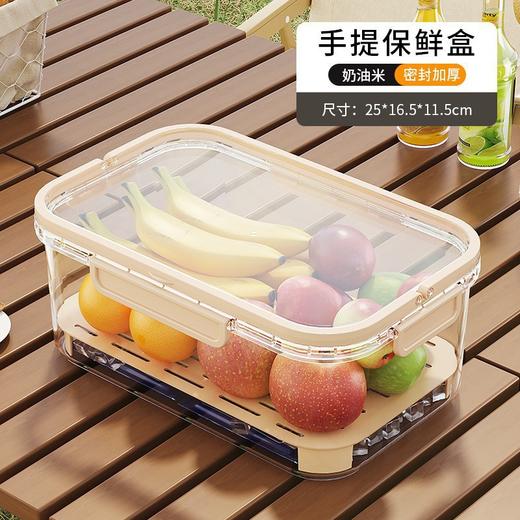 【春天踏春露营！ 移动的小冰箱】露营户外便携保鲜盒持久冷藏储物盒可手提带饭盒沥水移动小冰箱。ry 商品图5