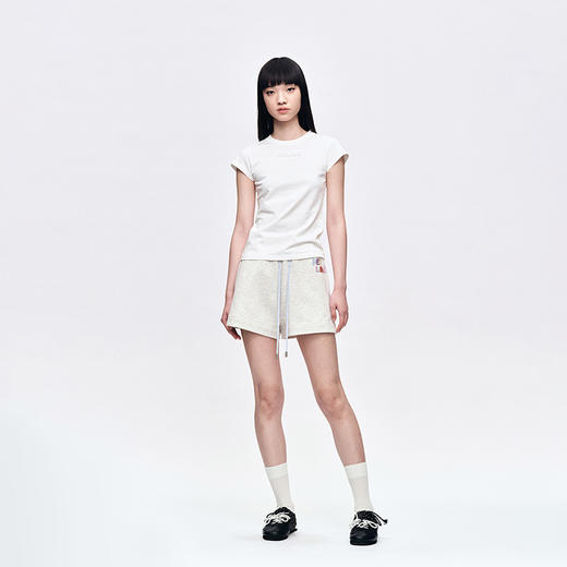 Herlian2025年夏季新品女士领口拼色字母LOGO TEE 商品图1