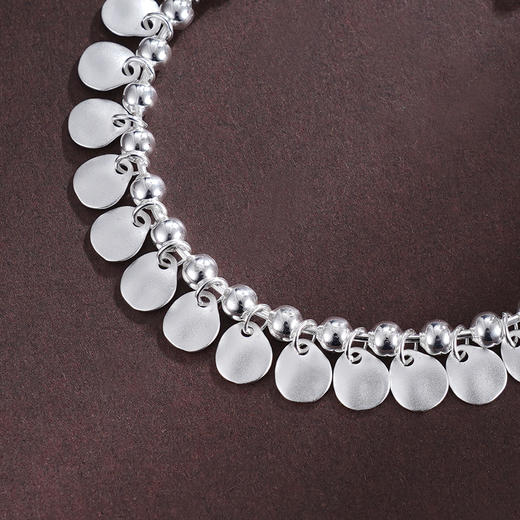 子佩集S925银【清波荡漾】手链【SL819】纯银磨砂圆片2504 商品图12