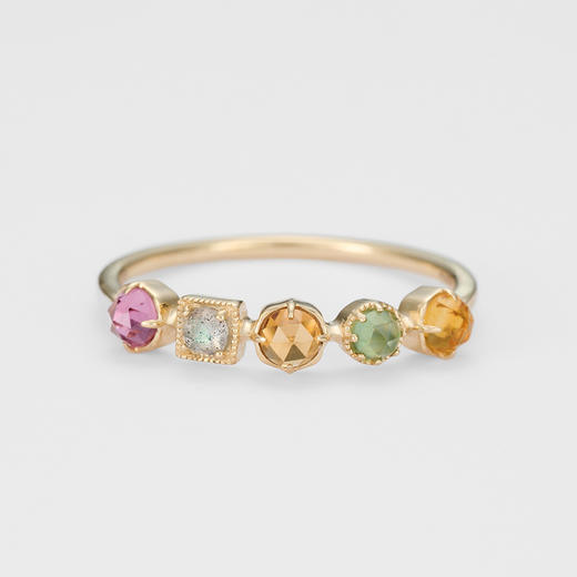 戒指 金色天然彩色晶石 s925银镀金 商品图0