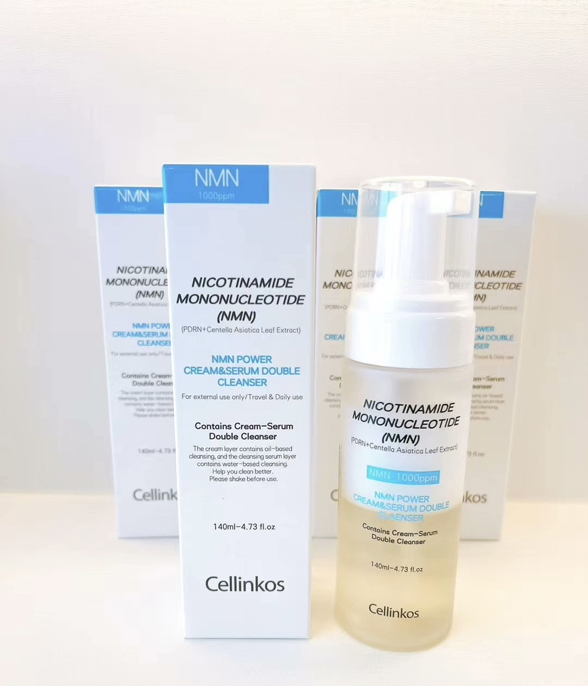 新款cellinkos双层洗卸二合一泡沫洁面温和保湿清洁慕斯140ml