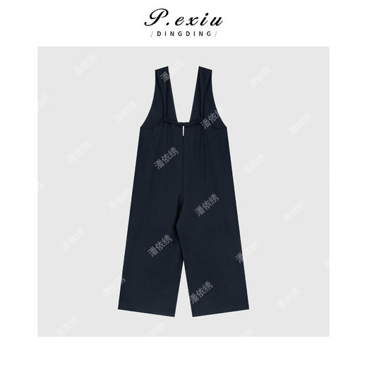 04-3潘依绣丁丁宠粉【海风微微】人丝设计款V领廓形背带连体裤M8639 商品图2