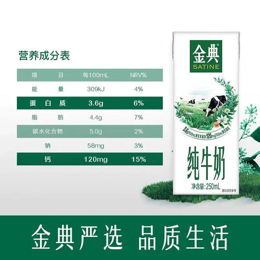 伊利金典纯牛奶250ml*12 商品图4