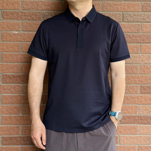 98318 薄男士--25夏抗菌弹力翻领男polo衫【包邮+三天无理由退换】 商品图0