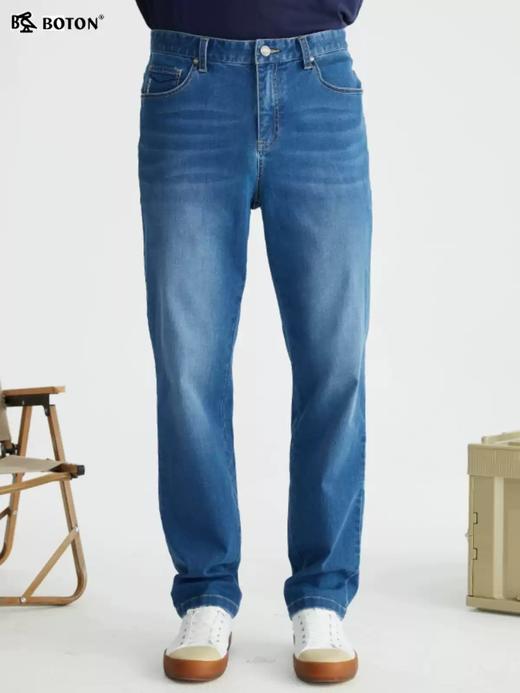【冬暖夏凉弹力】波顿男士春夏季合身直筒透气百搭 牛仔长裤ME801322 商品图1