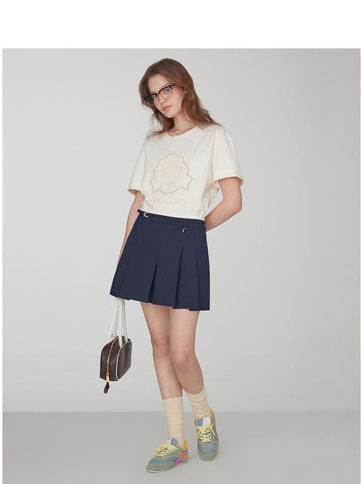 Teenie Weenie小熊简约半身裙女夏季女短裙TTWH252502W 商品图2