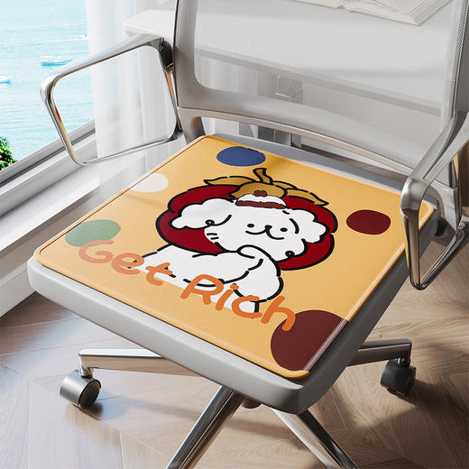 冰丝坐垫夏季办公室久坐椅子垫夏天冰凉座垫卡通冰垫透气垫凉席垫 商品图10