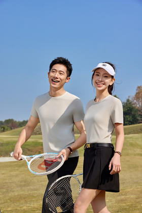 高奢冰肤无痕锦纶冰丝男女同款短袖8991圆领/8990翻领