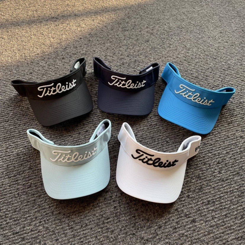正品Titleist无顶高尔夫球帽，均码头围可调。只有藏青，白色。