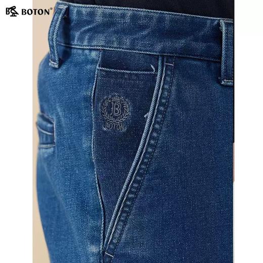 【防紫外线】波顿男士秋冬季中蓝色直筒牛仔长裤ME830322 商品图3