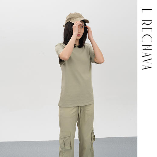 L RECNAVA 男女同款液氨无压抗菌短袖 自带凉感 运动休闲宽松大版T 商品图5
