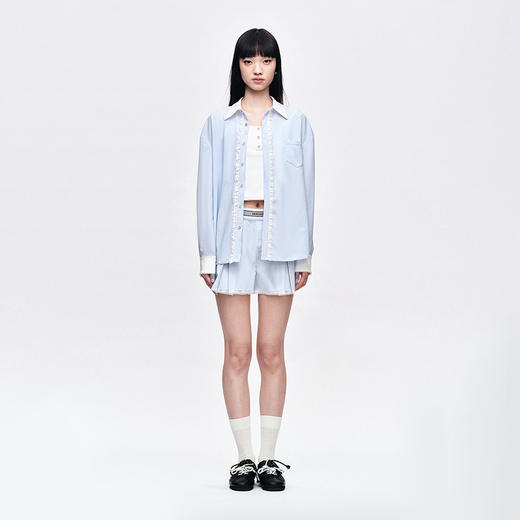 Herlian2025年春夏新品双腰头拼接设计休闲裙裤 商品图1