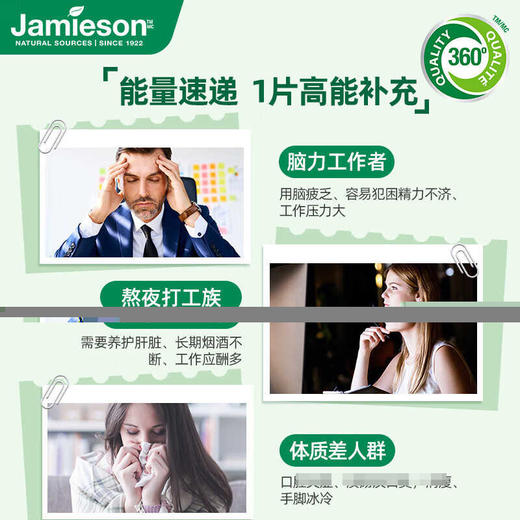 【保税仓】JAMIESON健美生维生素B族75mg 90粒 商品图3