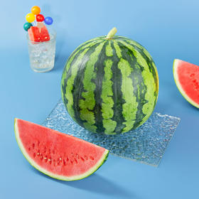 新鲜水果 云南甜王西瓜有籽  1枚(每枚6~7斤左右)