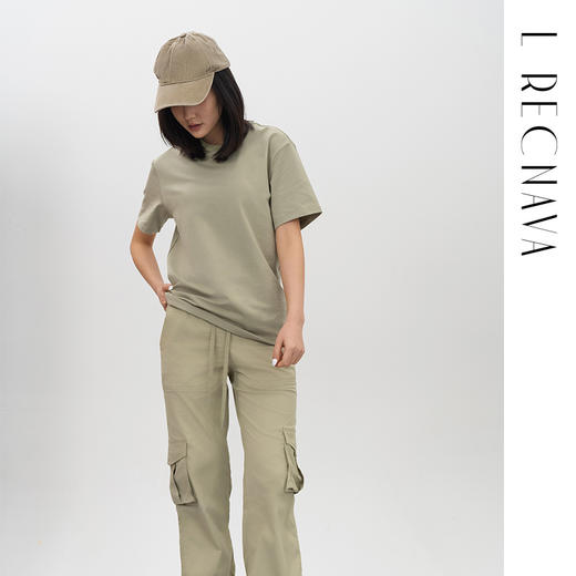 L RECNAVA 男女同款液氨无压抗菌短袖 自带凉感 运动休闲宽松大版T 商品图8