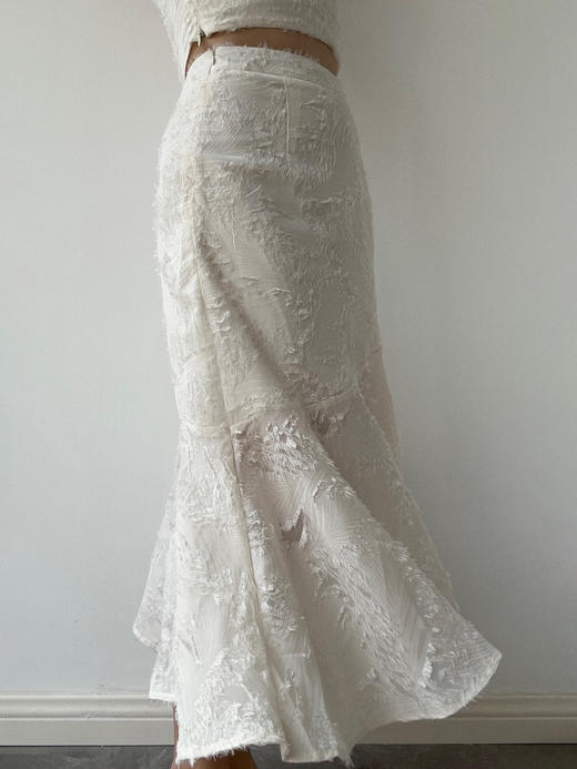 SIJIA｜蕾丝流苏半裙 [ 白SS2552 ] 商品图1