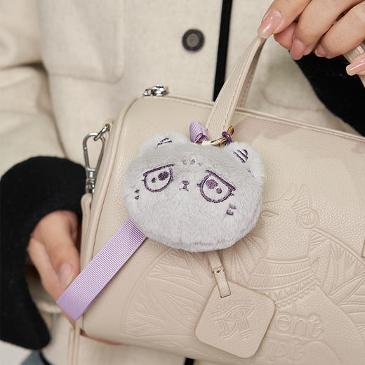 大英博物馆 巴斯特系列 毛绒车载香氛包包挂件 粉色 灰色 商品图5