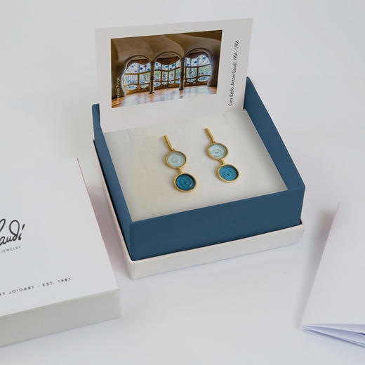 北京仓｜Joidart-GAUDI-双蓝色 Murano玻璃 长耳环［西班牙设计师］ 商品图2