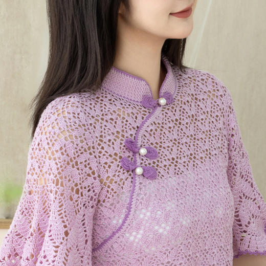 苏苏姐家芝兰蕾丝衣/旗袍手工DIY钩针编织蕾丝夏季裙子毛线材料包 商品图3