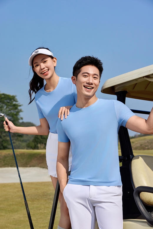 高奢冰肤无痕锦纶冰丝男女同款短袖8991圆领/8990翻领 商品图2