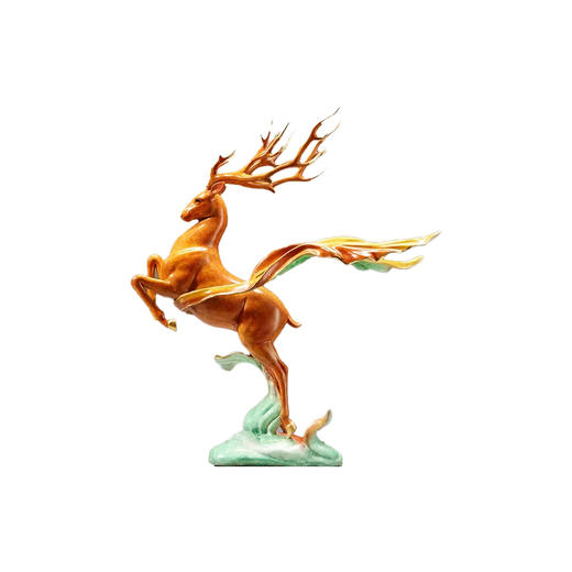 朱炳仁铜 国鹿 客厅办公室居家摆件 商品图0