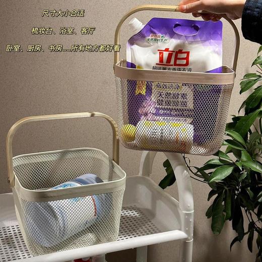 【买一送一】SWEET&COCO 高颜值收纳筐 木质垮篮设计，收纳空间大，圆滑边角防磕碰；收纳神器，饰品、发绳、化妆品、蔬菜、生活用品等都可收纳，简约好看；结实耐用，自由叠加，承重性好； 商品图5